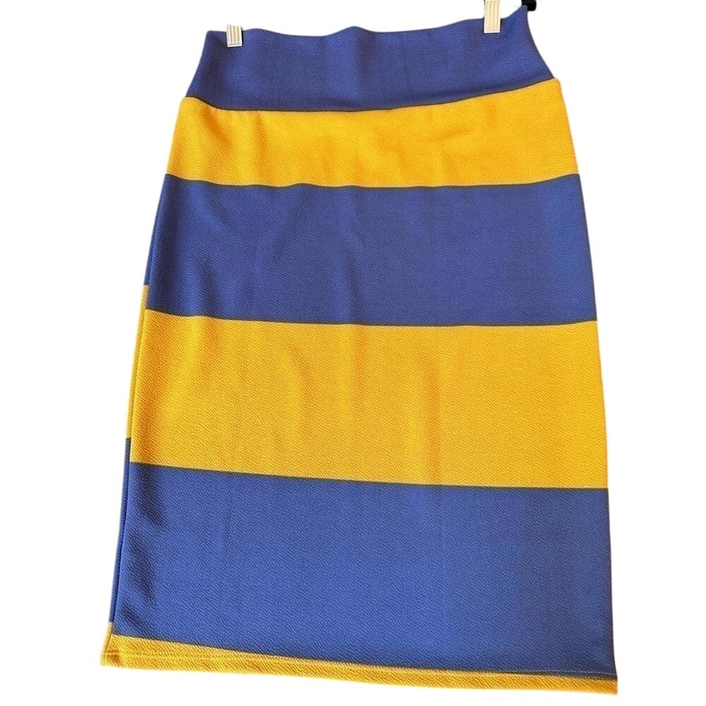 LuLaRoe Cassie Bold Striped Knit Pencil Skirt